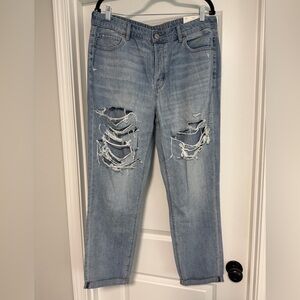AE Tomgirl Jeans Distressed Size 14 Long
